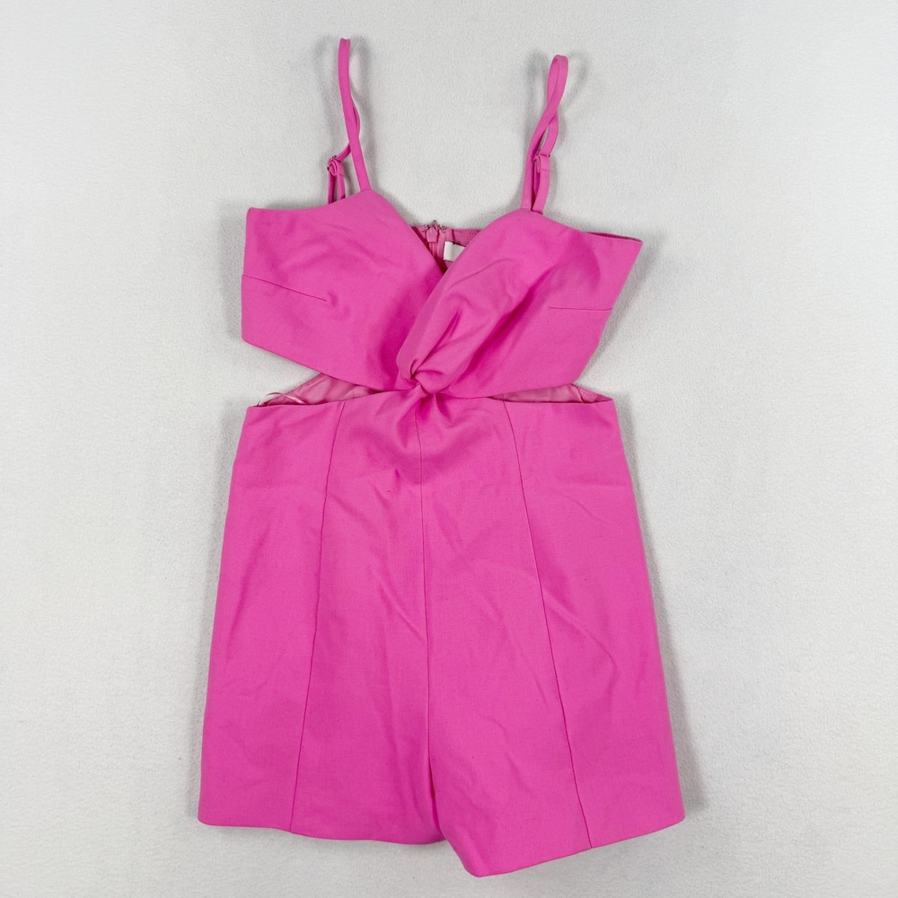 LIKELY Romper Size 2 Women Pink Cutout Twist Front Sleeveless